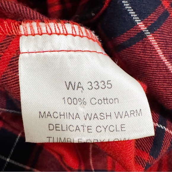 Kiel James Patrick Cozy Cabin Apple Pie Skillet Flannel Dress Red Size Medium - Picture 9 of 10